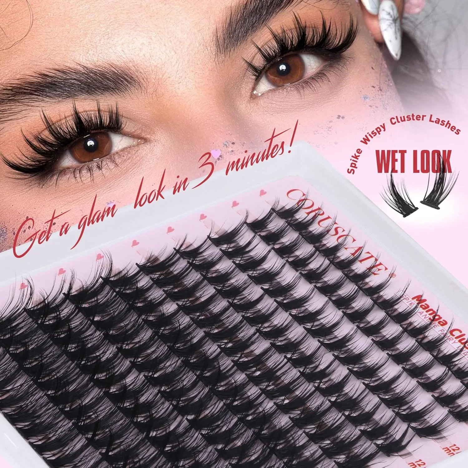 Накладные ресницы CORUSCATE Manga Cluster Lashes Fairy Wispy, 10-18 мм Coruscate — фото 2