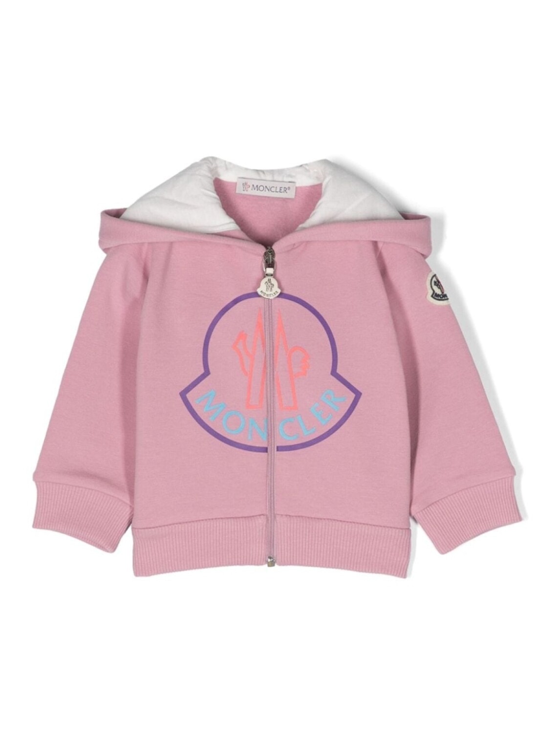 

Худи с логотипом Moncler Enfant, розовый