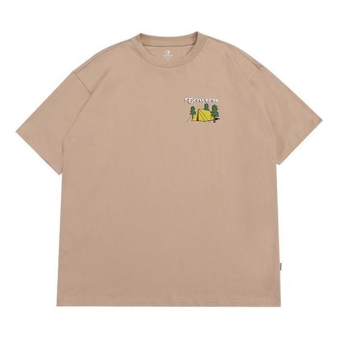 

Футболка Converse Outdoor Graphic Tee 'Oat Milk', желто-коричневый