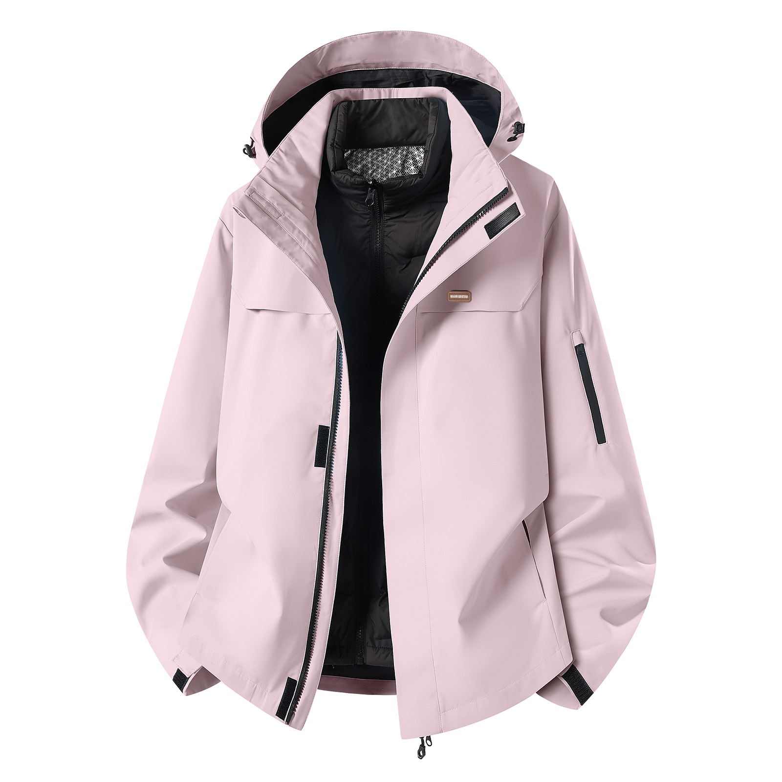 

Пуховик Unisex с капюшоном и флисовой подкладкой WARRIOR, lilac[free diy badge]