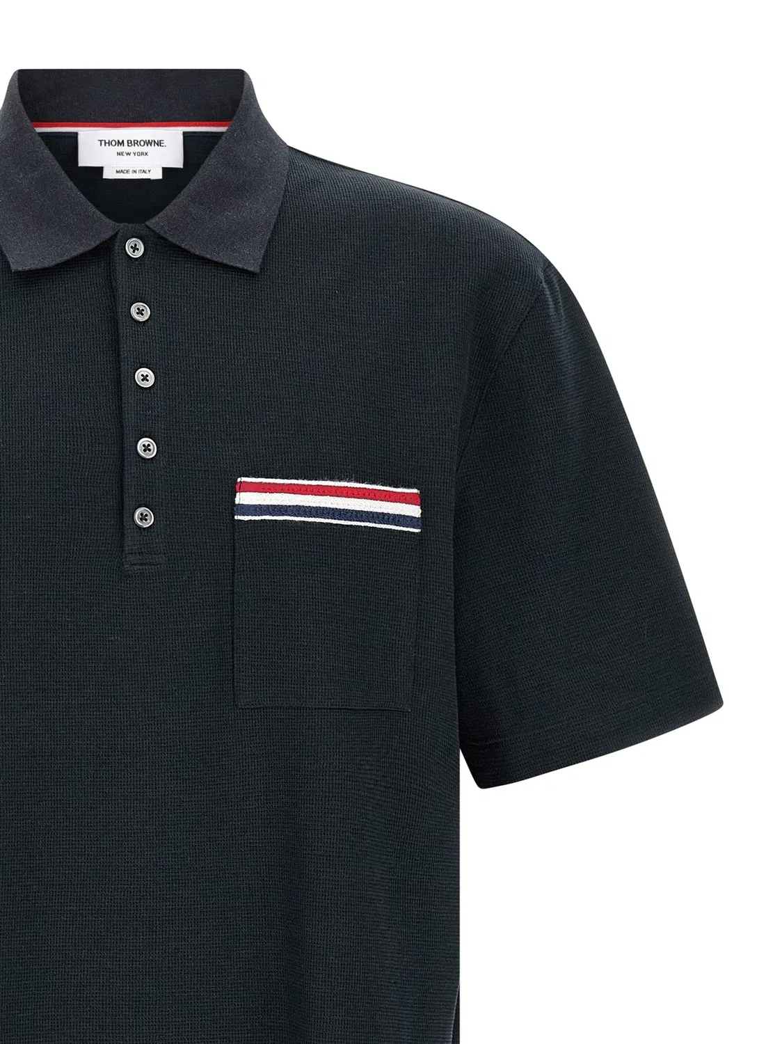 Поло с лентой RWB THOM BROWNE, синий — фото 3