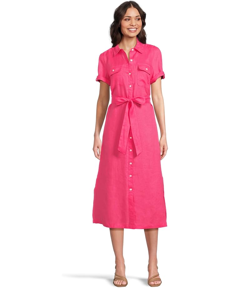 

Платье Tommy Bahama Coastalina Short Sleeve Midi Shirtdress, цвет Tuberose