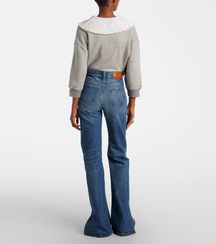 Высокие расклешенные джинсы Chloé, Faded Indigo — фото 3