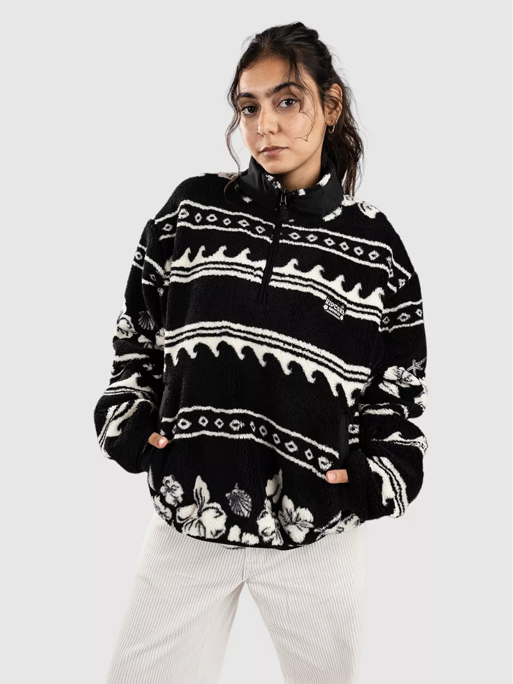 

Флисовая куртка Soleil Polar Fleece с молнией 1/4 Rip Curl, черный