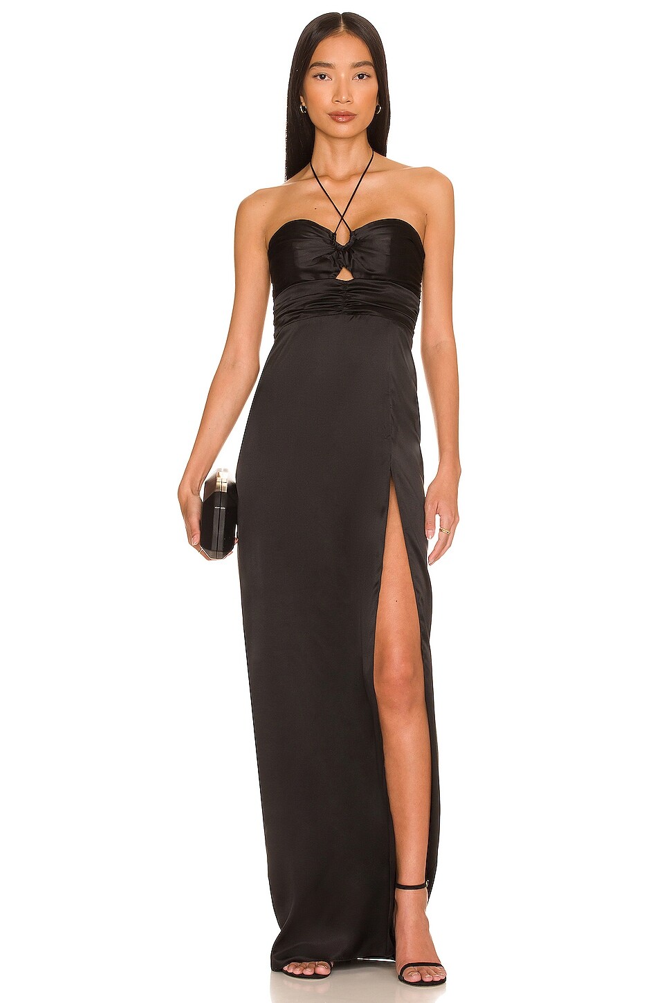 

Платье Amanda Uprichard x REVOLVE Destina Gown, черный