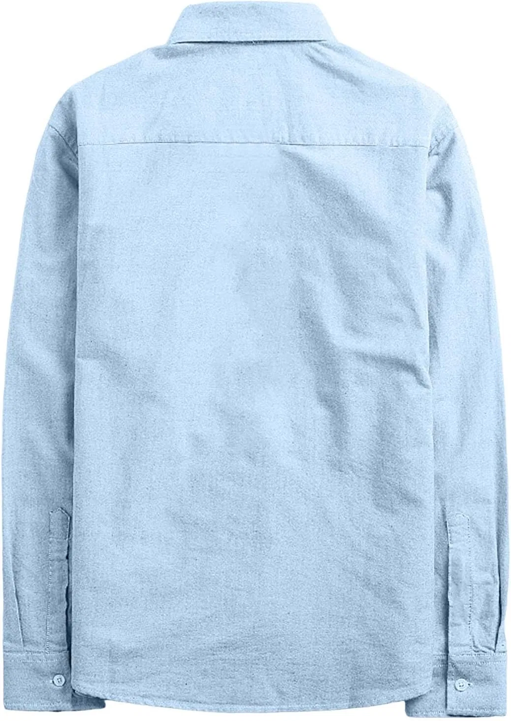 Рубашка, длинный рукав, мужская, Button-Down, небесно-голубой — фото 2