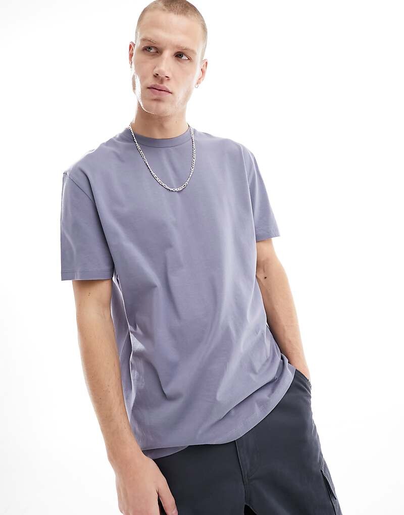 

ASOS DESIGN – Essential – графитовая футболка свободного кроя с круглым вырезом