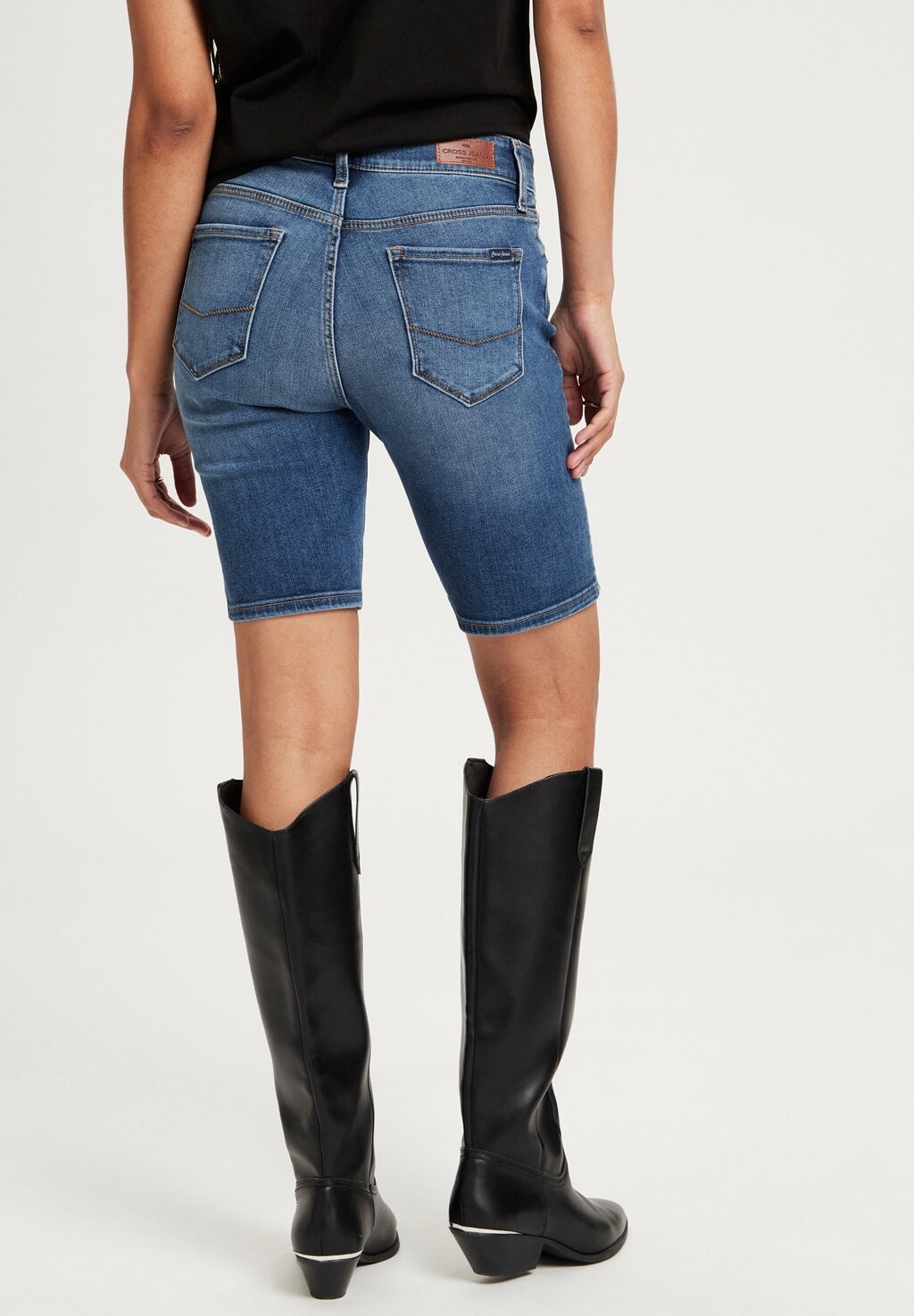 

Джинсовые шорты Cross Jeans, темно-синий деним