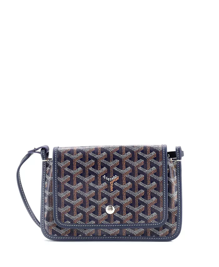 

Клатч-кошелек Plumet из лакированного полотна Pre-Owned Goyard, синий