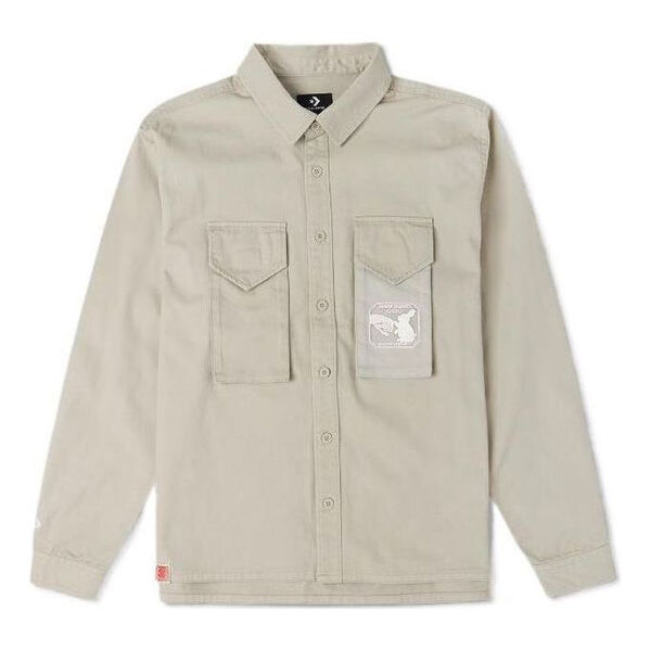 

Рубашка yotr woven shirt 'beach stone' Converse, серый