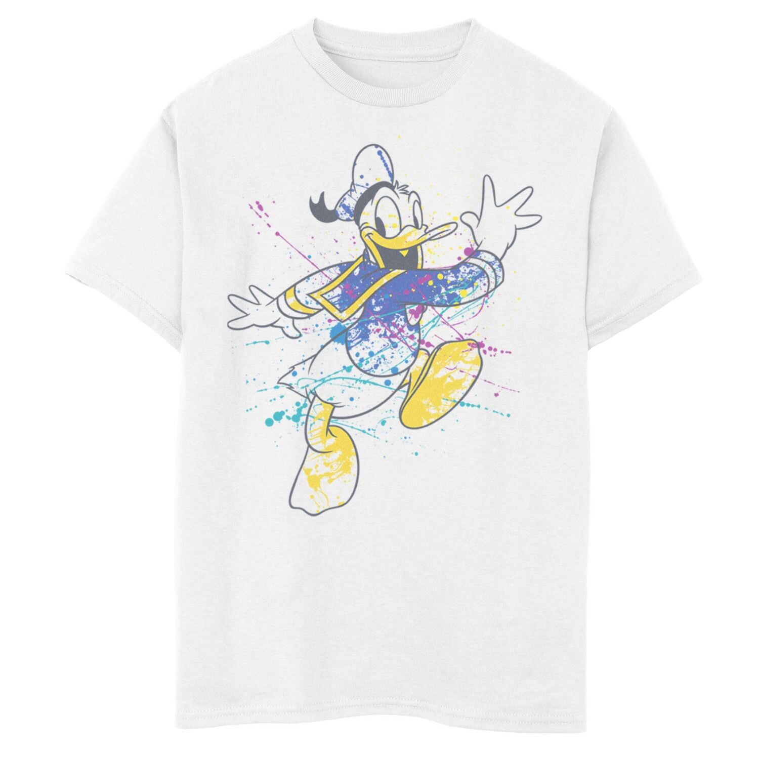 

Футболка с портретом Disney Donald Duck Jumping For Joy для мальчиков 8–20 лет Licensed Character