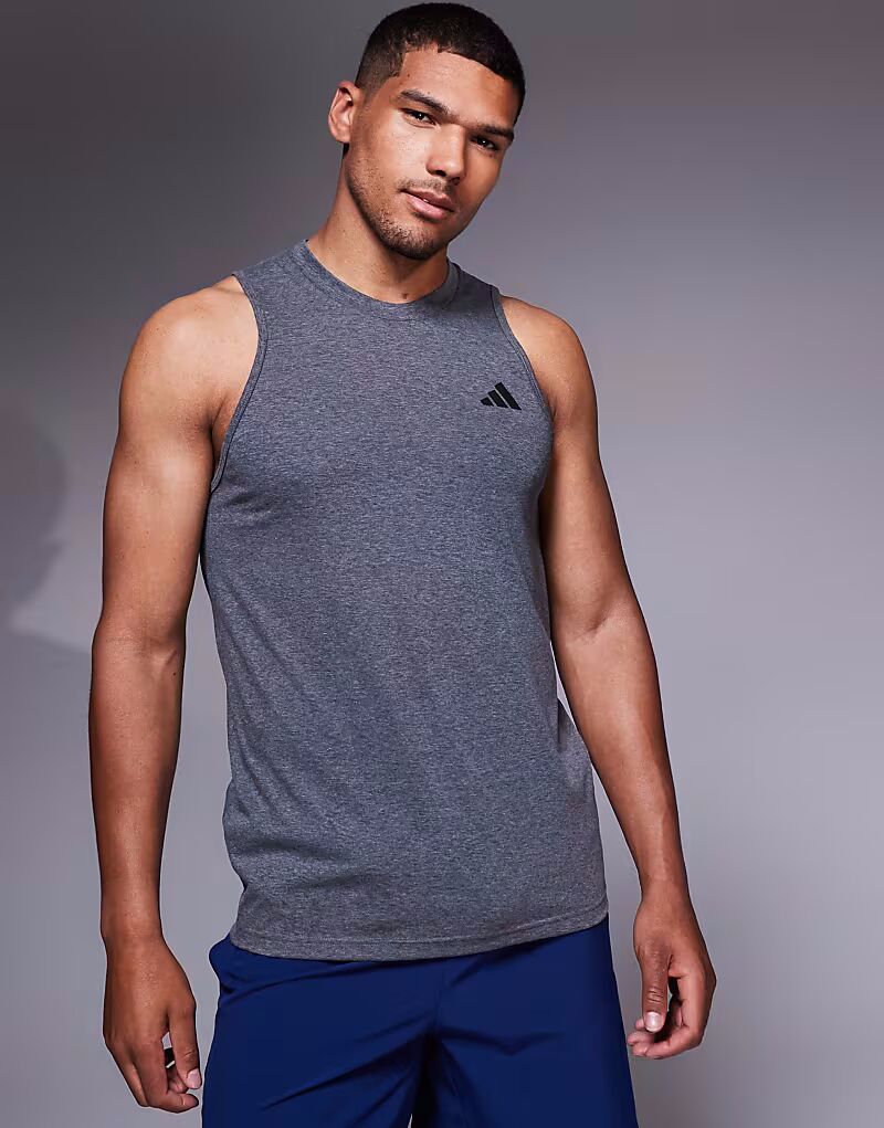 

Майка Adidas Training Essentials темно-серого цвета Adidas Performance