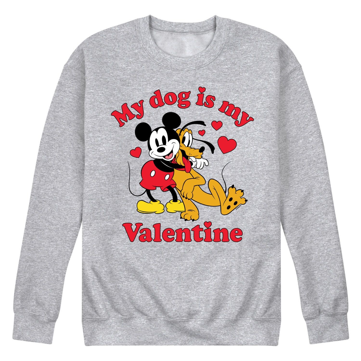 

Мужской флисовый свитшот Disney's Dog Is My Valentine Licensed Character