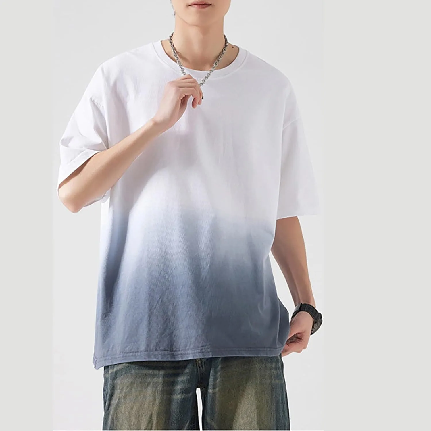 Мужская хлопковая футболка летняя с длинным рукавом Slim Fit Heavyweight — фото 2