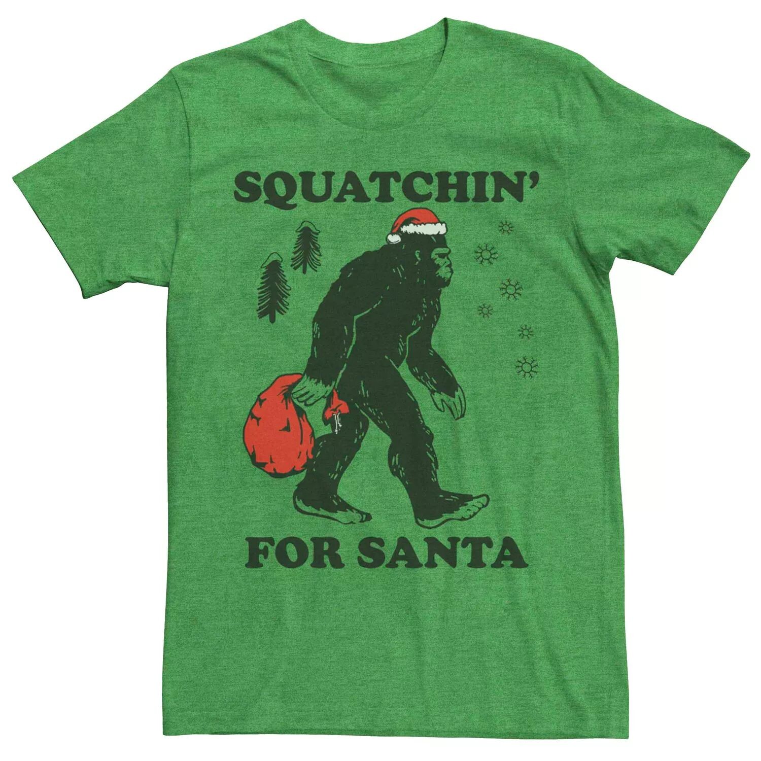 

Мужская футболка Squatchin' For Santa Bigfoot Licensed Character