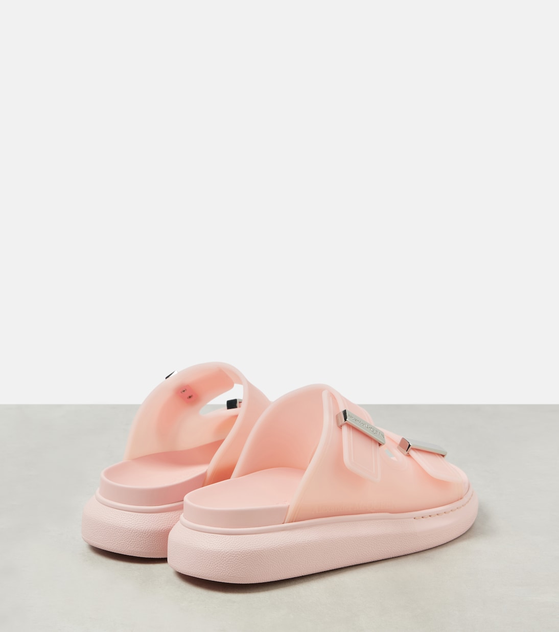 Платформенные сандалии Logo McQueen, Che.Blo.Pink/Silver — фото 3