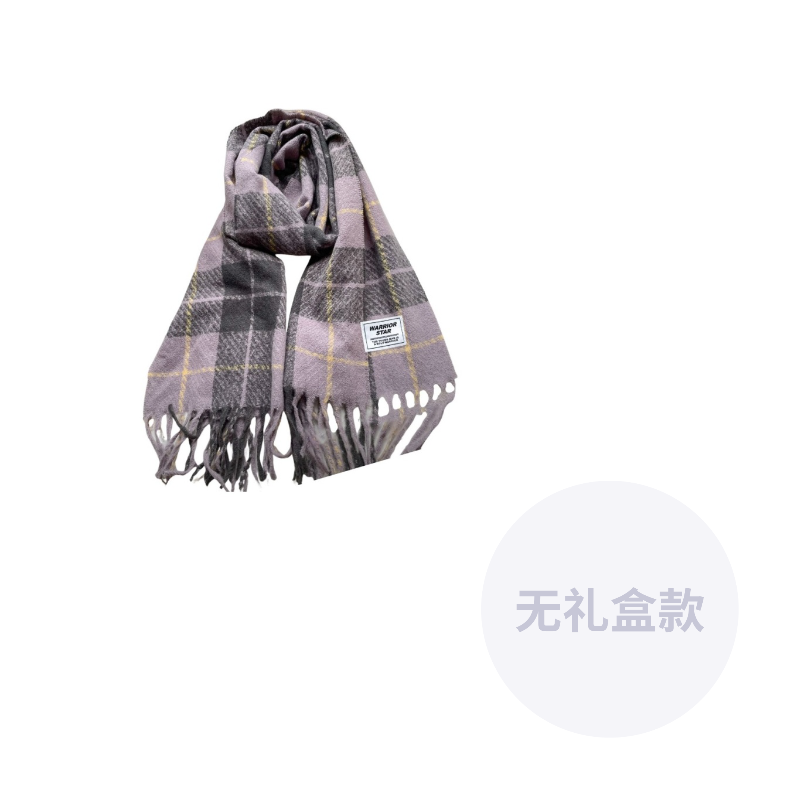 

Шарф из полиэстера Unisex WARRIOR, taro фиолетовый plaid