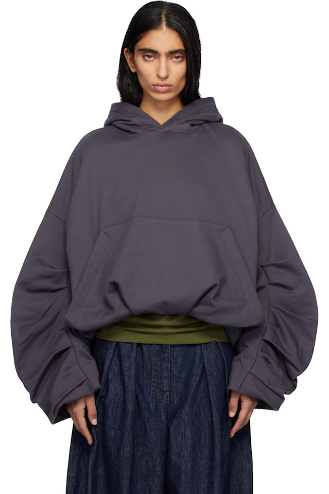 

Dries Van Noten Серая толстовка с драпировкой