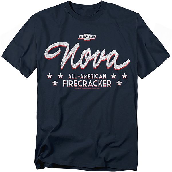 

Футболка с принтом Big & tall chevy nova all-american firecracker Licensed Character