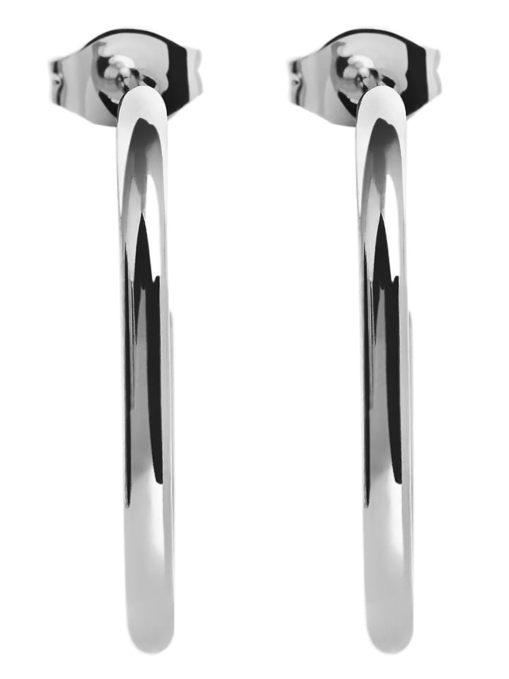 

Adeliás Женские серьги - Серьги-гвоздики из нержавеющей стали серебристого цвета