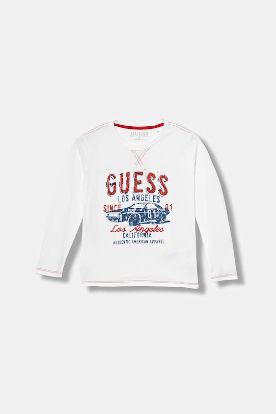 

Детская хлопковая водолазка Guess, белый
