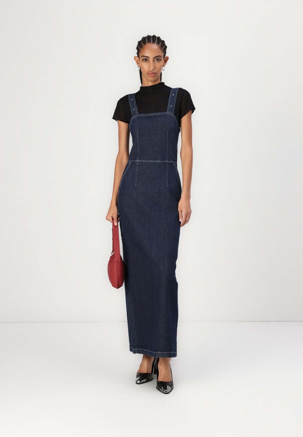 

Платье из денима ULRIKA DRESS BLANCHE, темно-синий