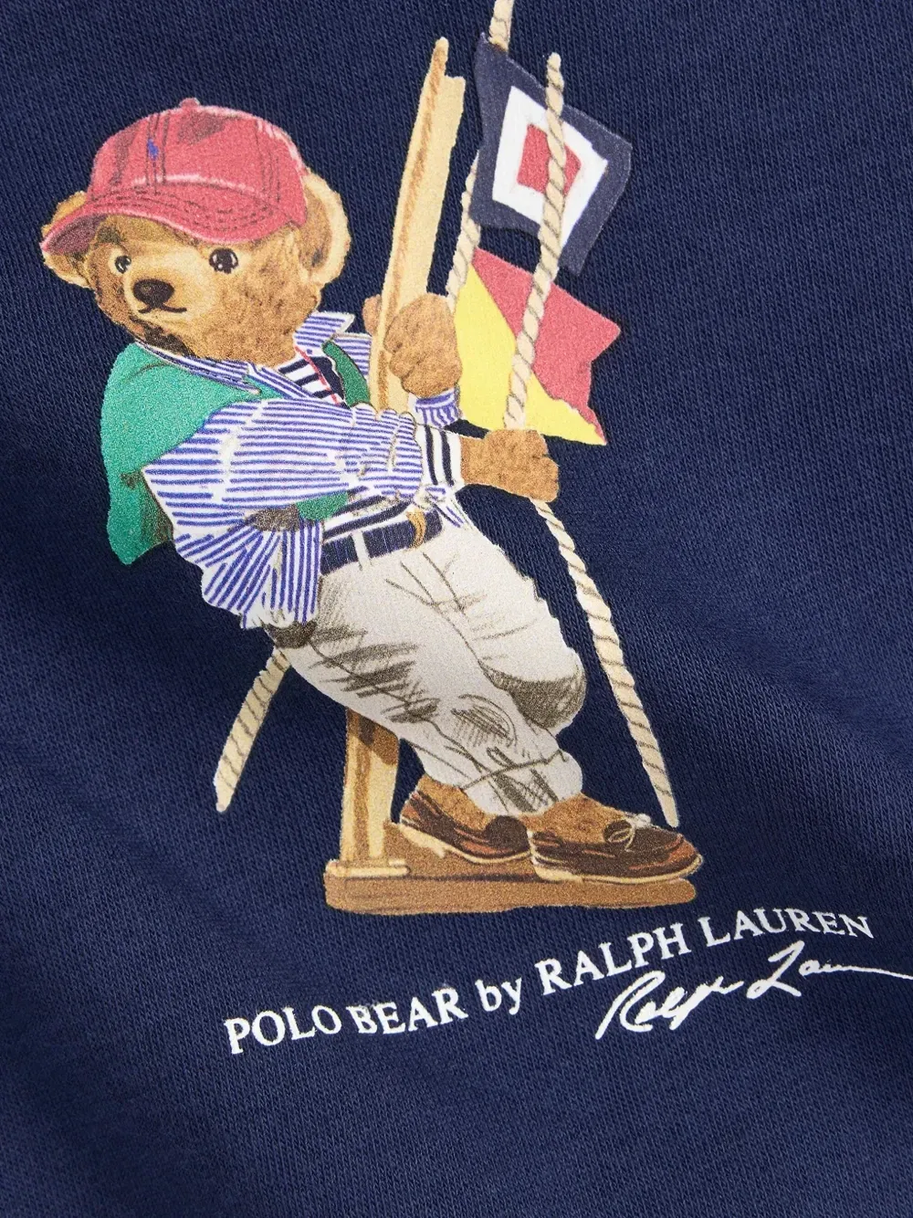 Толстовка с принтом Polo Bear Polo Ralph Lauren Kids, синий — фото 3