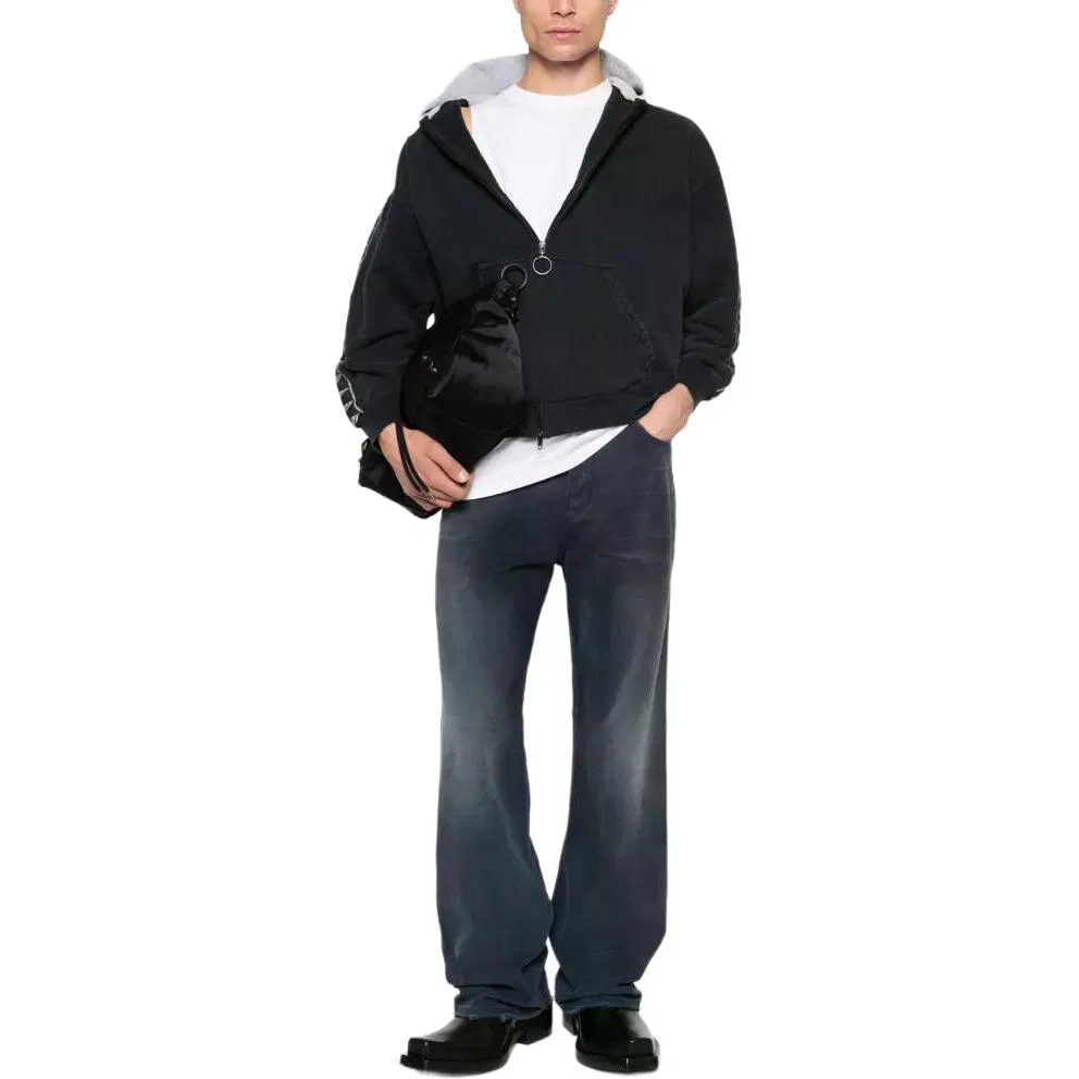 Джинсы свободного кроя Balenciaga темно-синие — фото 2
