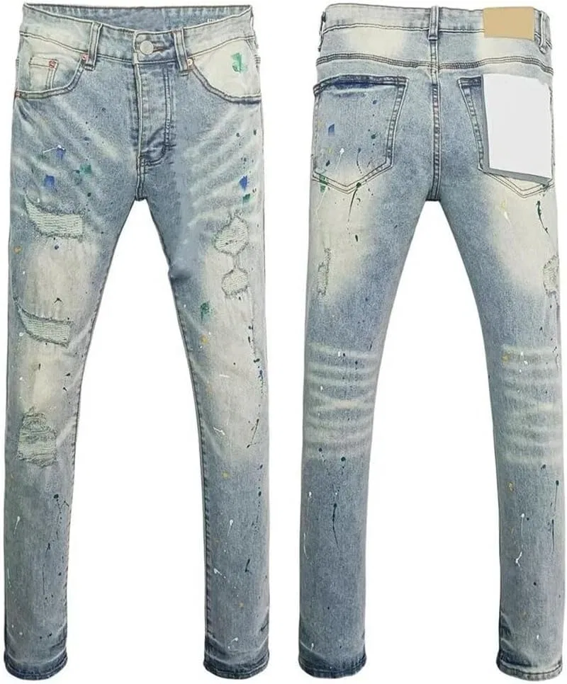 Джинсы с принтом, Men's American Retro Wash, 60760