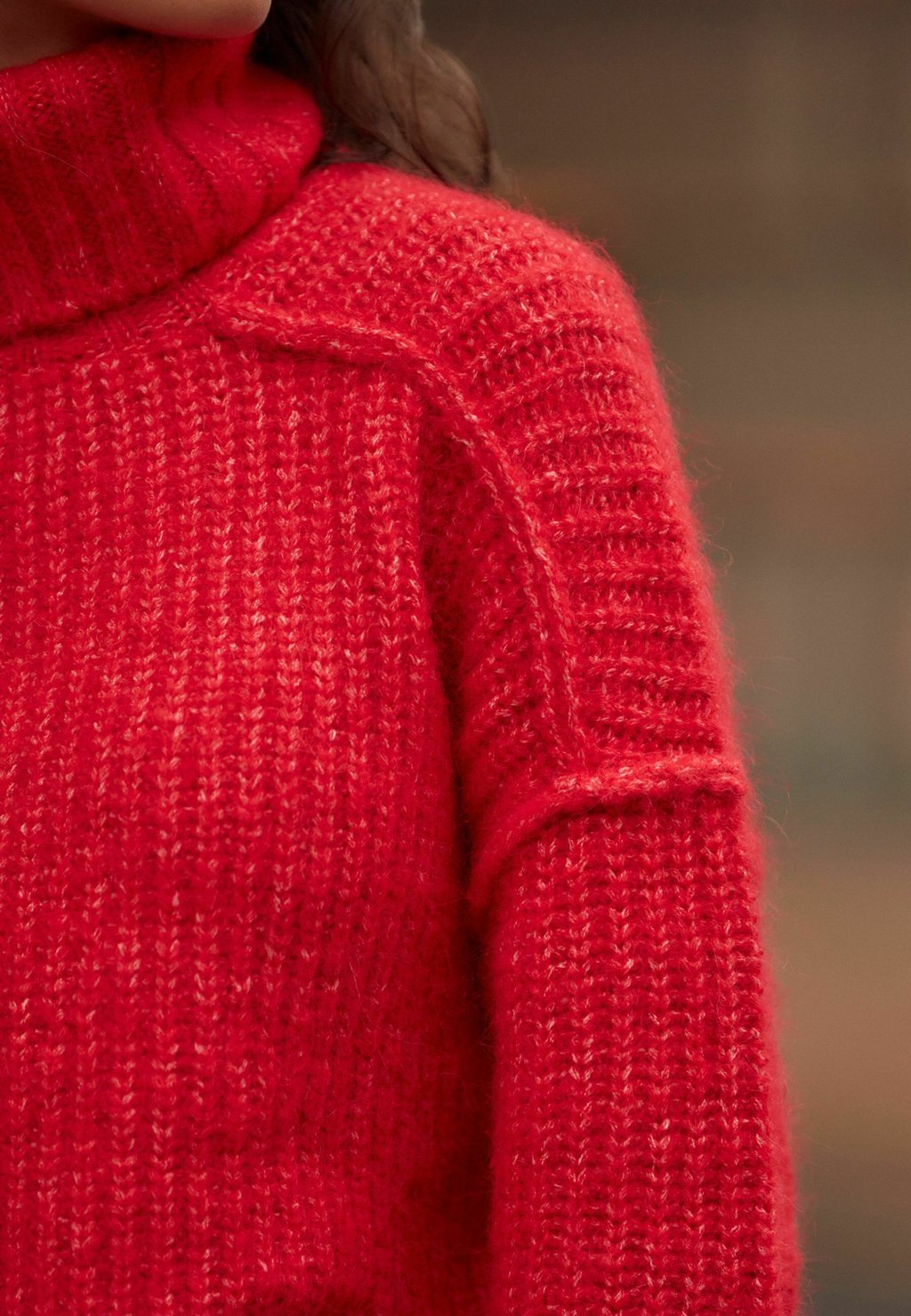 

Джемпер CHUNKY HIGH ROLL NECK Next, красный