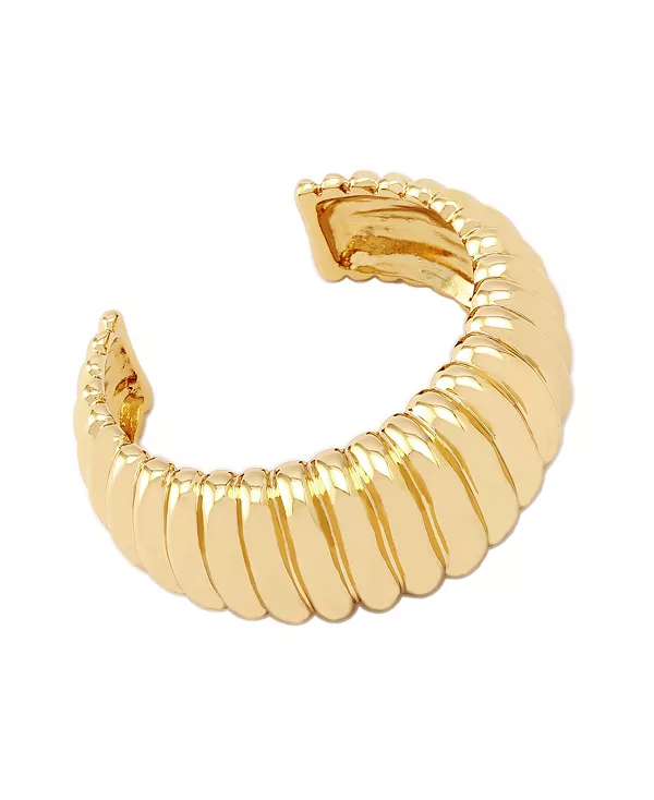 

Золотой ребристый трубчатый браслет-манжета Robert Lee Morris Soho, gold