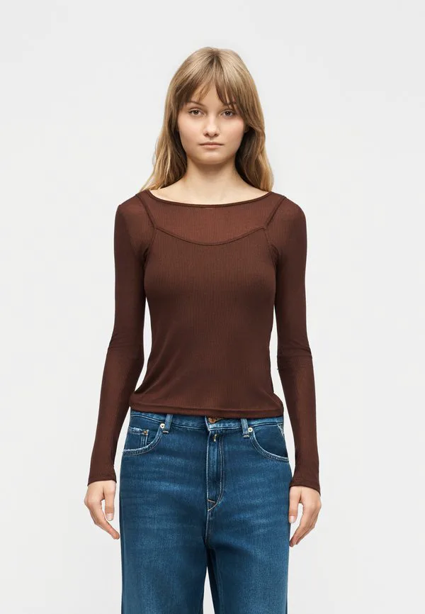 

Nmnusa двухслойная футболка с длинными рукавами Noisy May, Chocolate Brown, Коричневый, Nmnusa двухслойная футболка с длинными рукавами Noisy May, Chocolate Brown