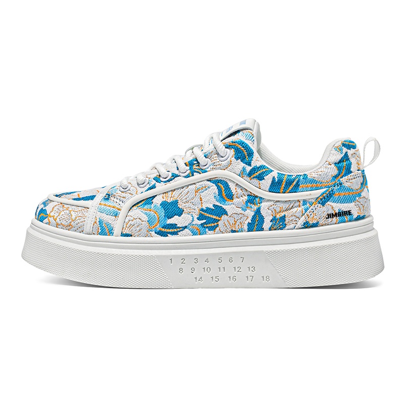 

Мужские дышащие низкие кроссовки для скейтбординга King Jinmai, White Blue