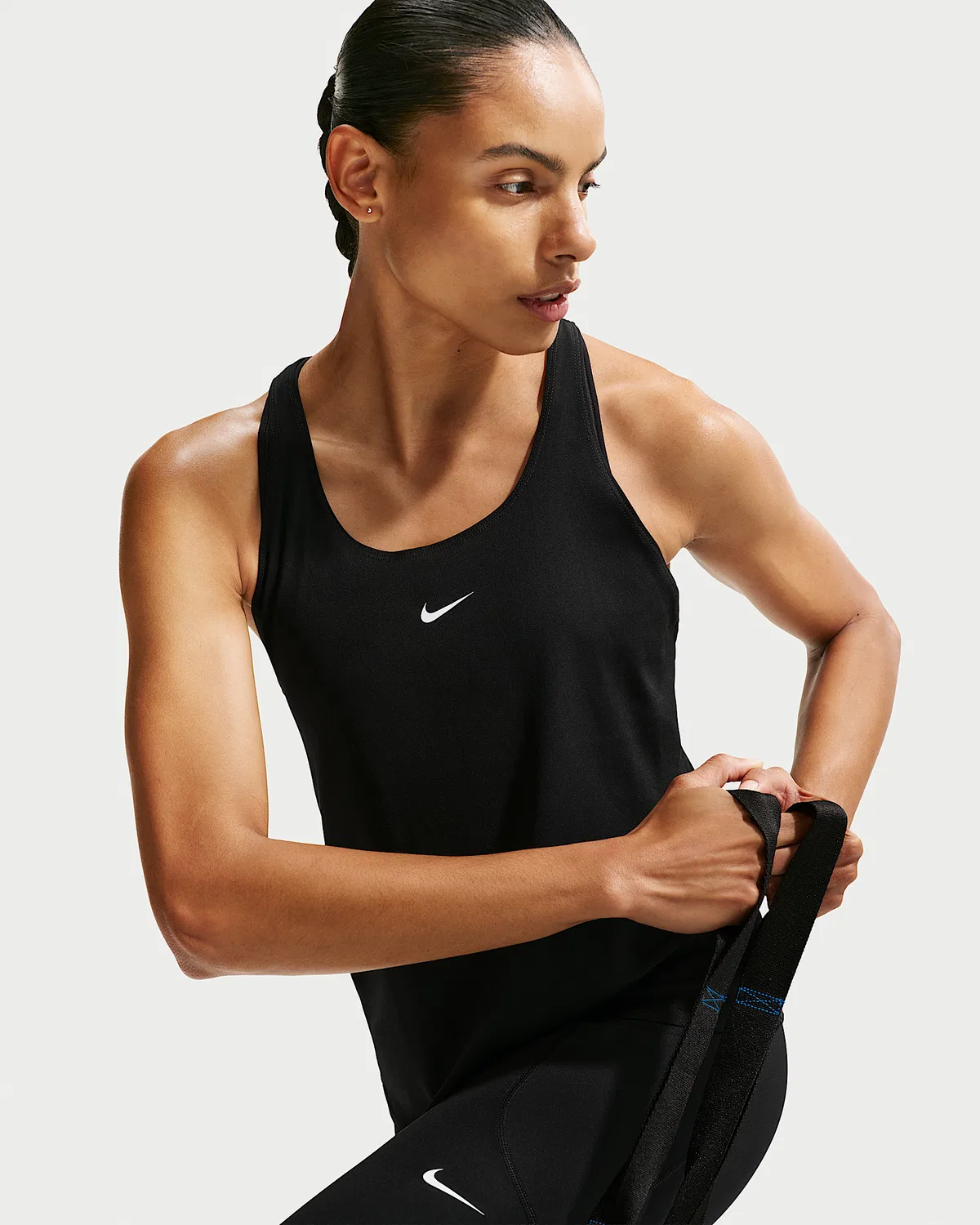 Женский топ-майка Dri-FIT Nike Pro, Black/White — фото 3