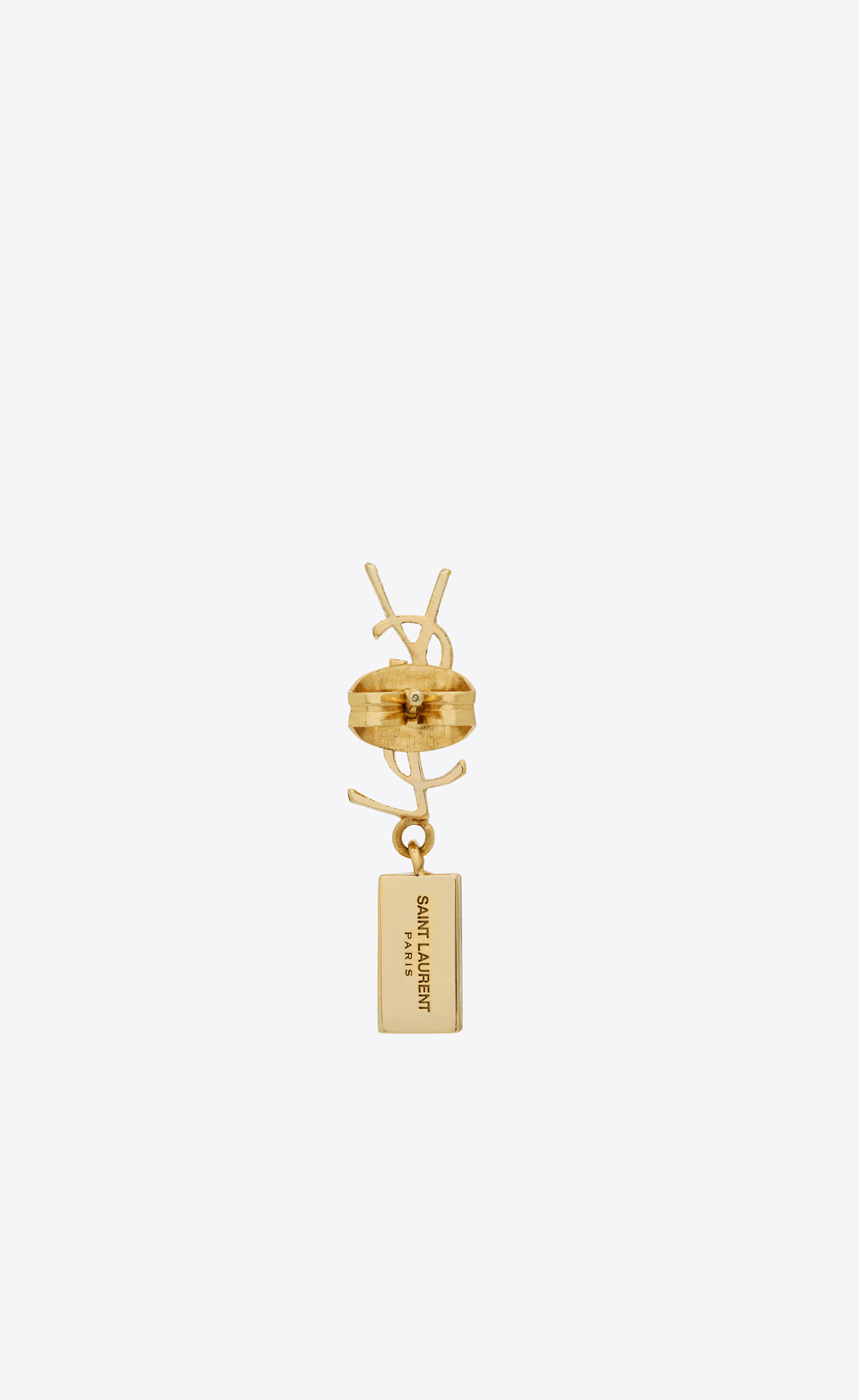 Один серьга Cassandre из металла и со стразами Saint Laurent, золото — фото 3