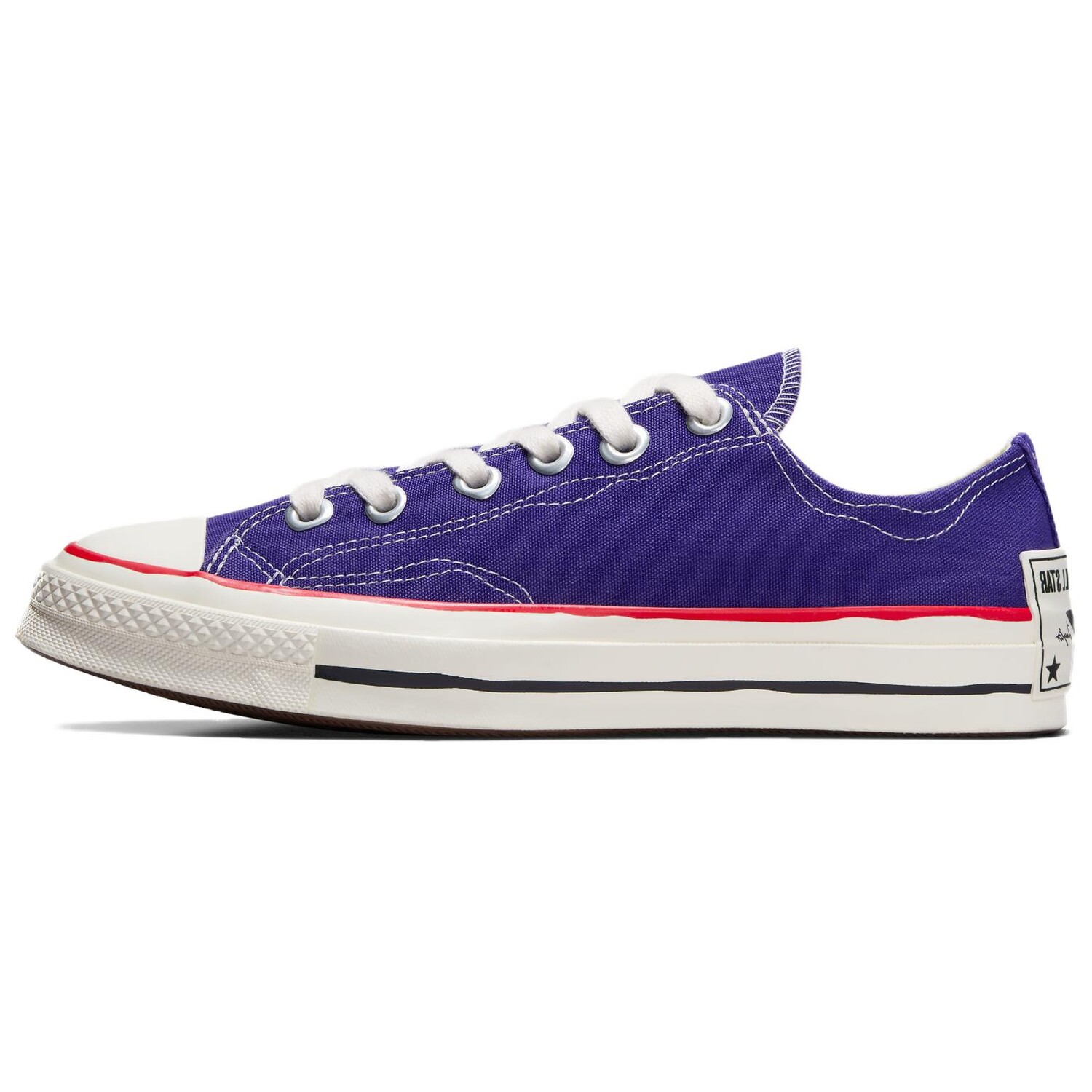 

Chuck 70 Canvas Shoes Unisex Low-top Фиолетовый/белый/красный Converse