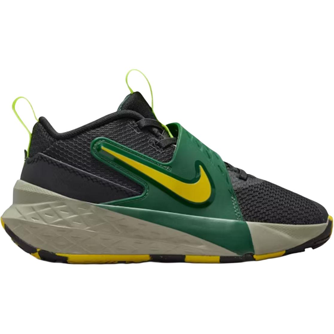 Nike Team Hustle D 12 амортизаторы низкие детские баскетбольные кроссовки black/green kids' — фото 3