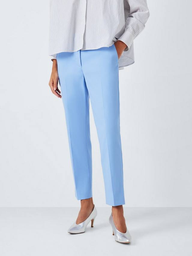 

Зауженные брюки в тонкую складку Weekend MaxMara, светло-синий