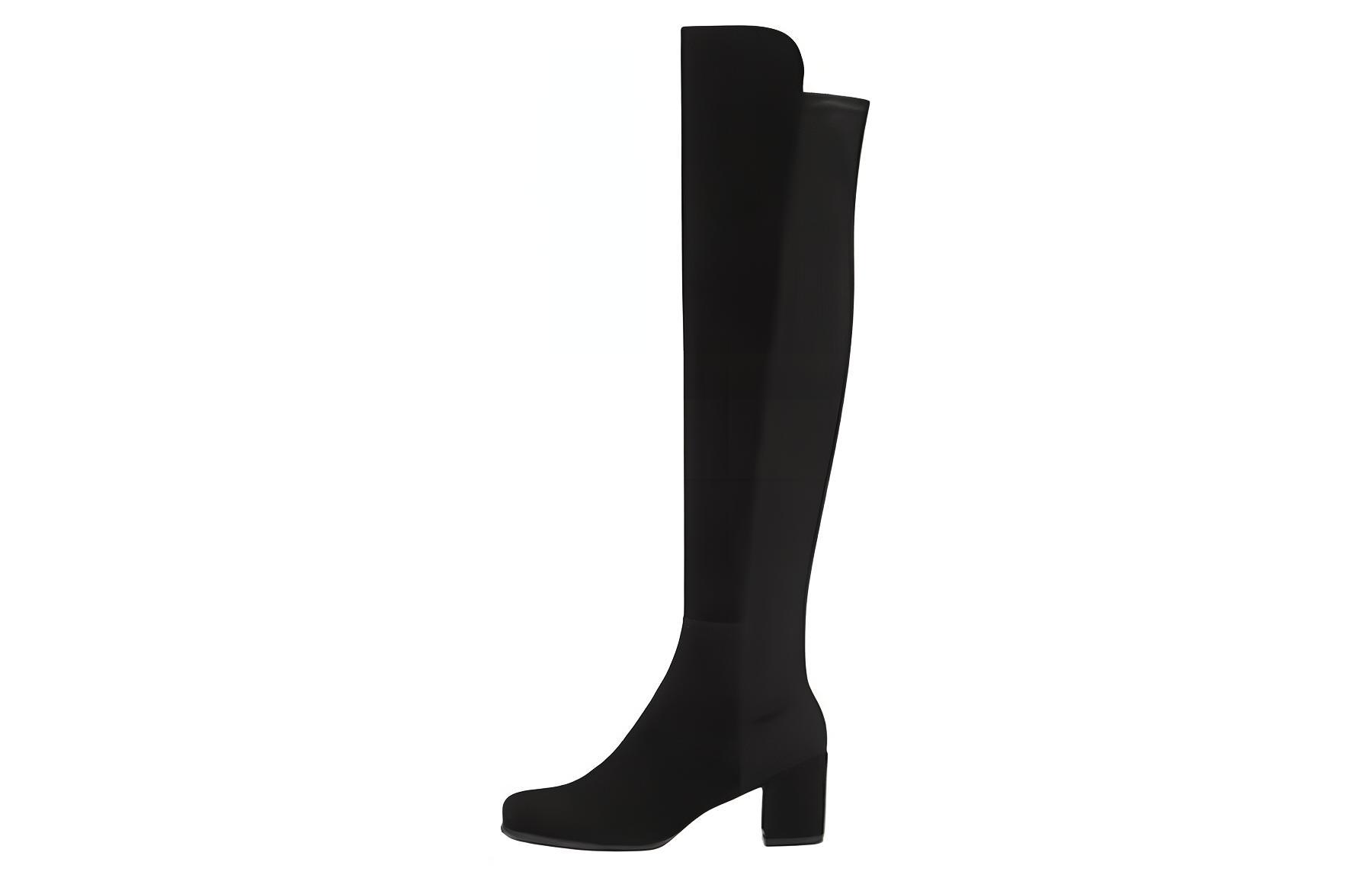 SW Ботфорты до колена 6,5 см Женские Черные Stuart Weitzman — фото 2