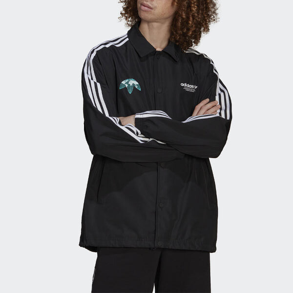 Куртка adidas originals Sports Long Sleeves Jacket Black, черный — фото 2