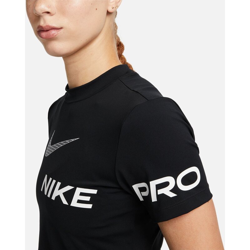Shirt w np df grx ss crop top Nike, черный — фото 4