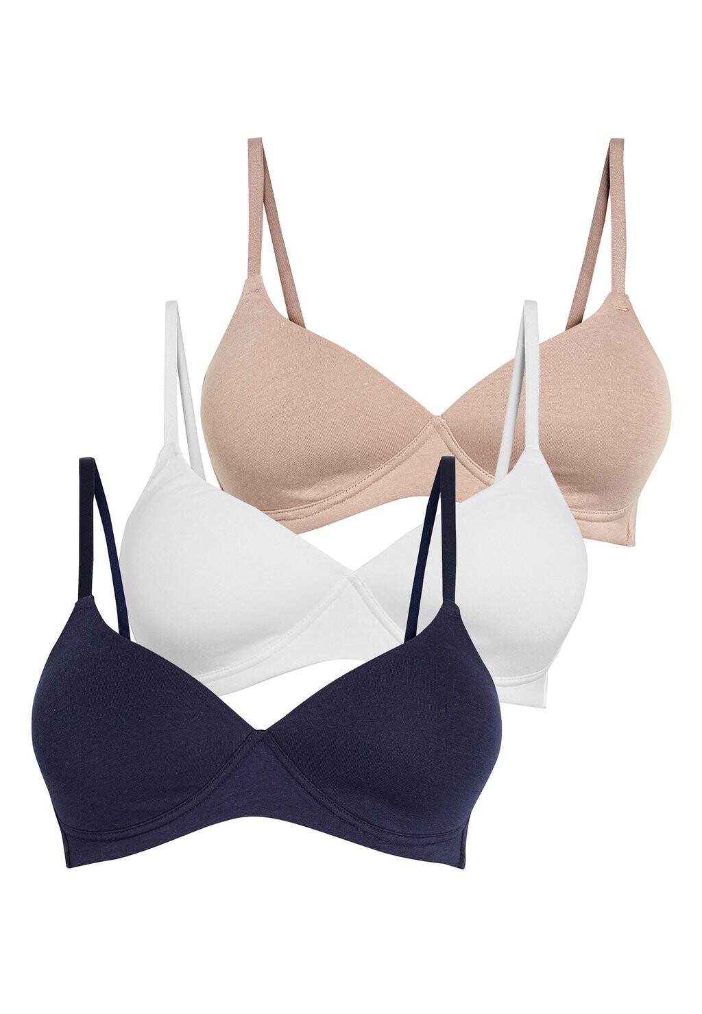 Бюстгальтер на косточках DAISY LIGHT PAD NON WIRE COTTON BLEND BRAS 3 PACK Next, синий — фото 3