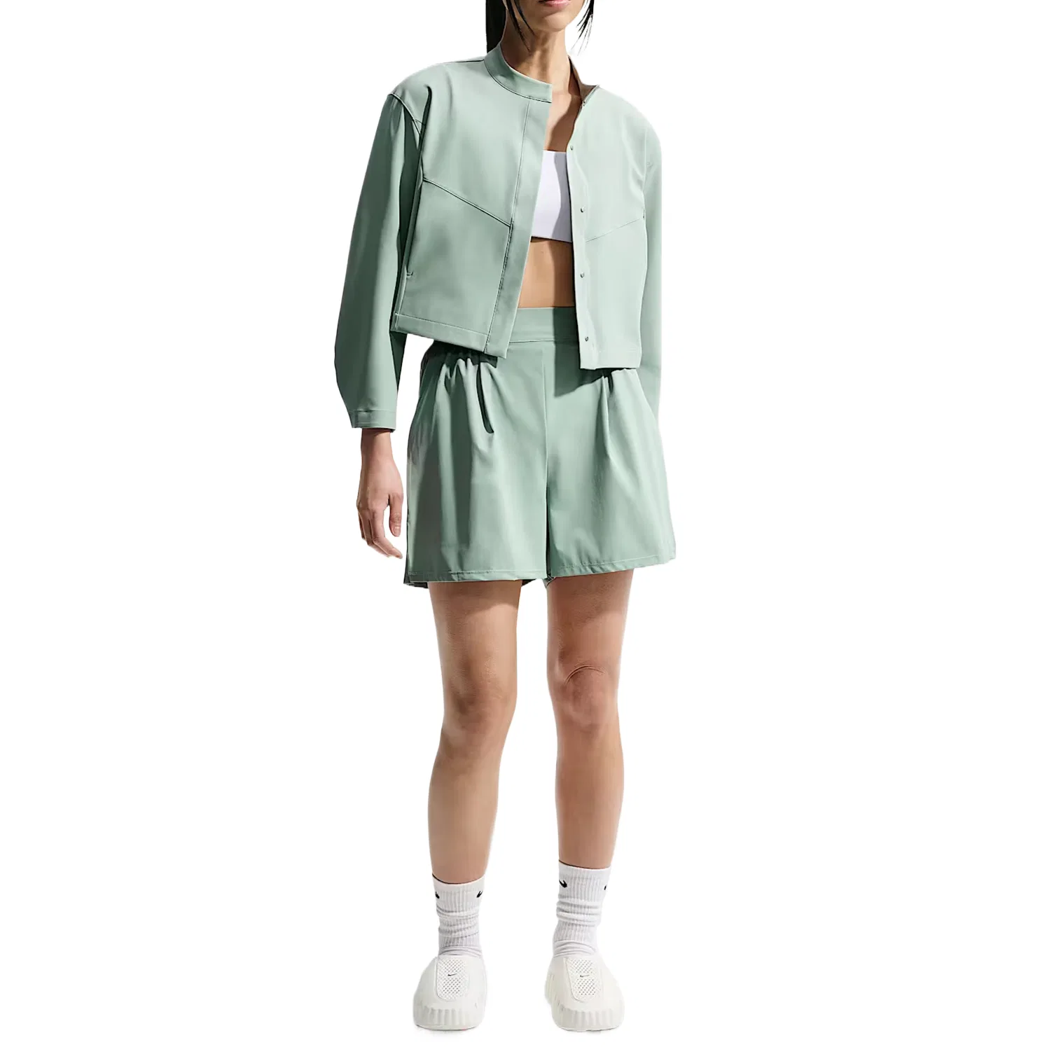Куртка женская кроеная 24.7 PerfectStretch Dri-FIT свободного кроя Nike, Steam/Vapor/Dutch Green