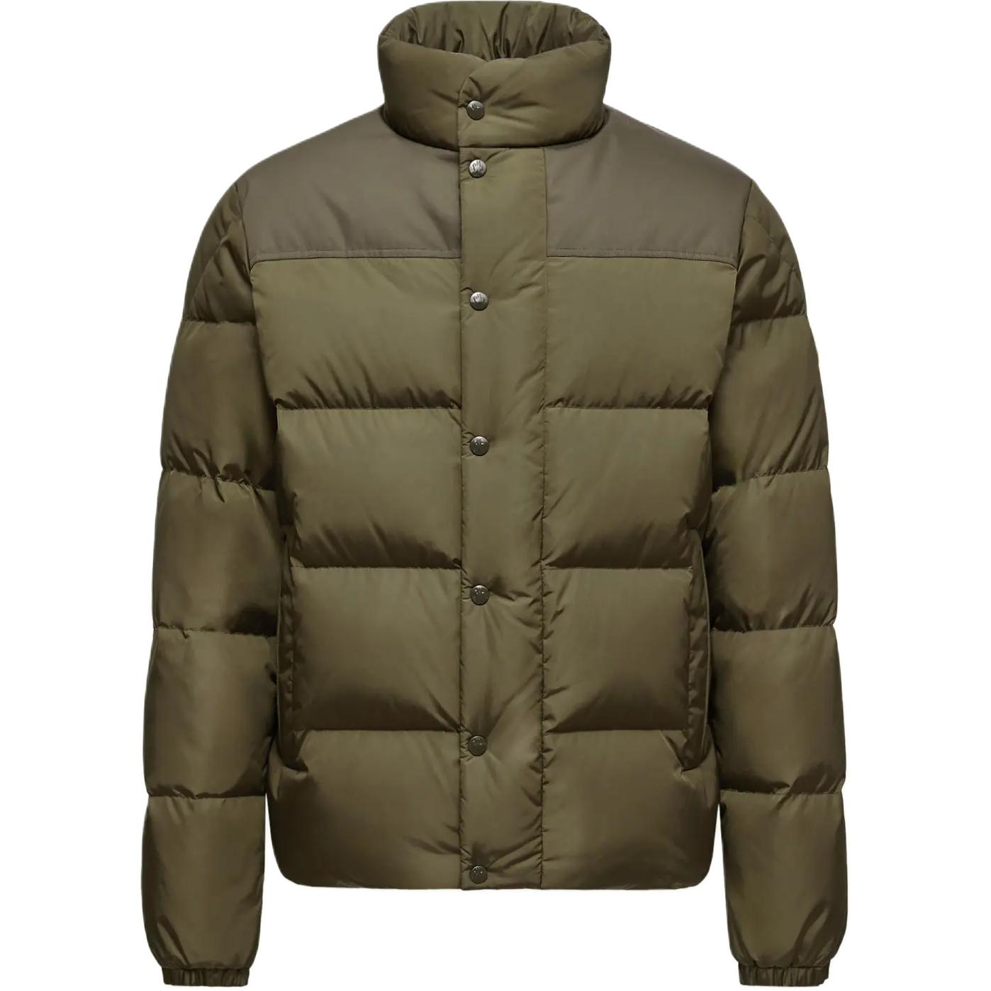 

Куртка Virolais с простежкой и панелями Moncler, оливковый зеленый