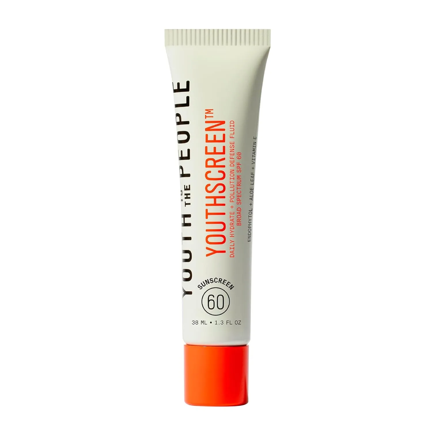 Youth To The People Youthscreen солнцезащитный крем SPF 60, ежедневное увлажнение и защита от загрязнений, невидимый широкого спектра, без белого налета, сияющий финиш, некомедогенный - 38 мл 38,4 мл (1 шт.), WHITE