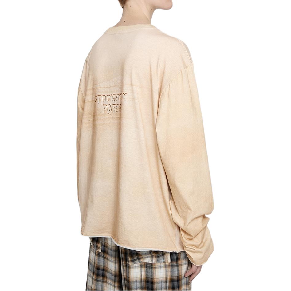 Футболка с длинным рукавом Acne Studios, бежевый — фото 4