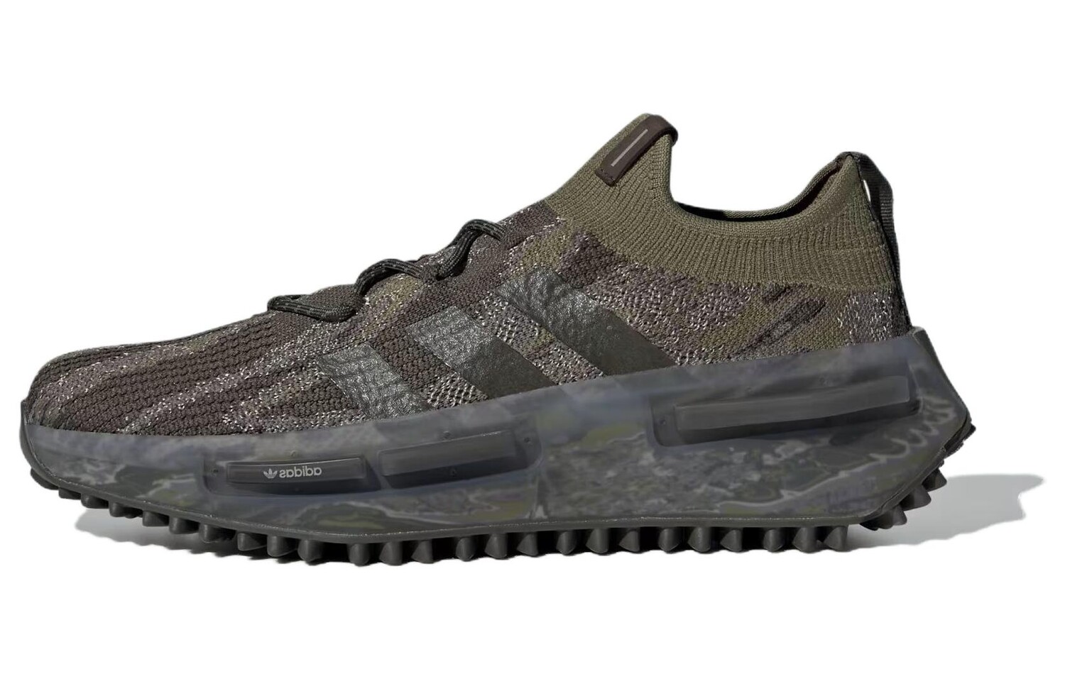 

Кроссовки Adidas NMD S1 Shadow Olive Silver Pebble, темно-зеленый