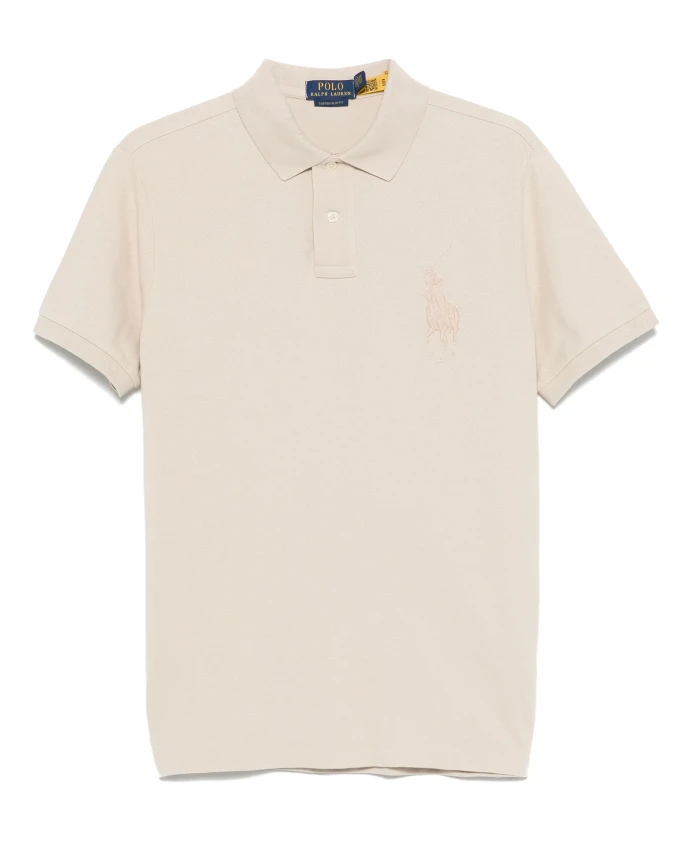 

Хлопковая рубашка-поло приталенного кроя, сшитая на заказ. Polo Ralph Lauren, бежевый
