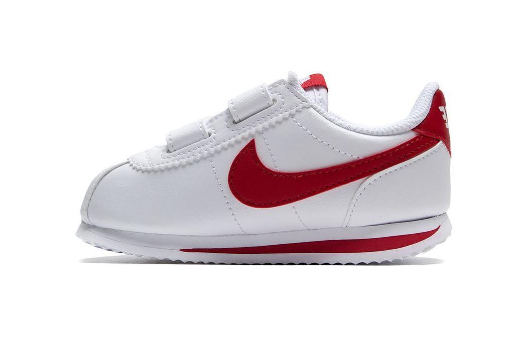 

Nike Коллекция Cortez. Низкие дышащие кроссовки с амортизацией для малышей. Белые, красные, для младенцев и малышей