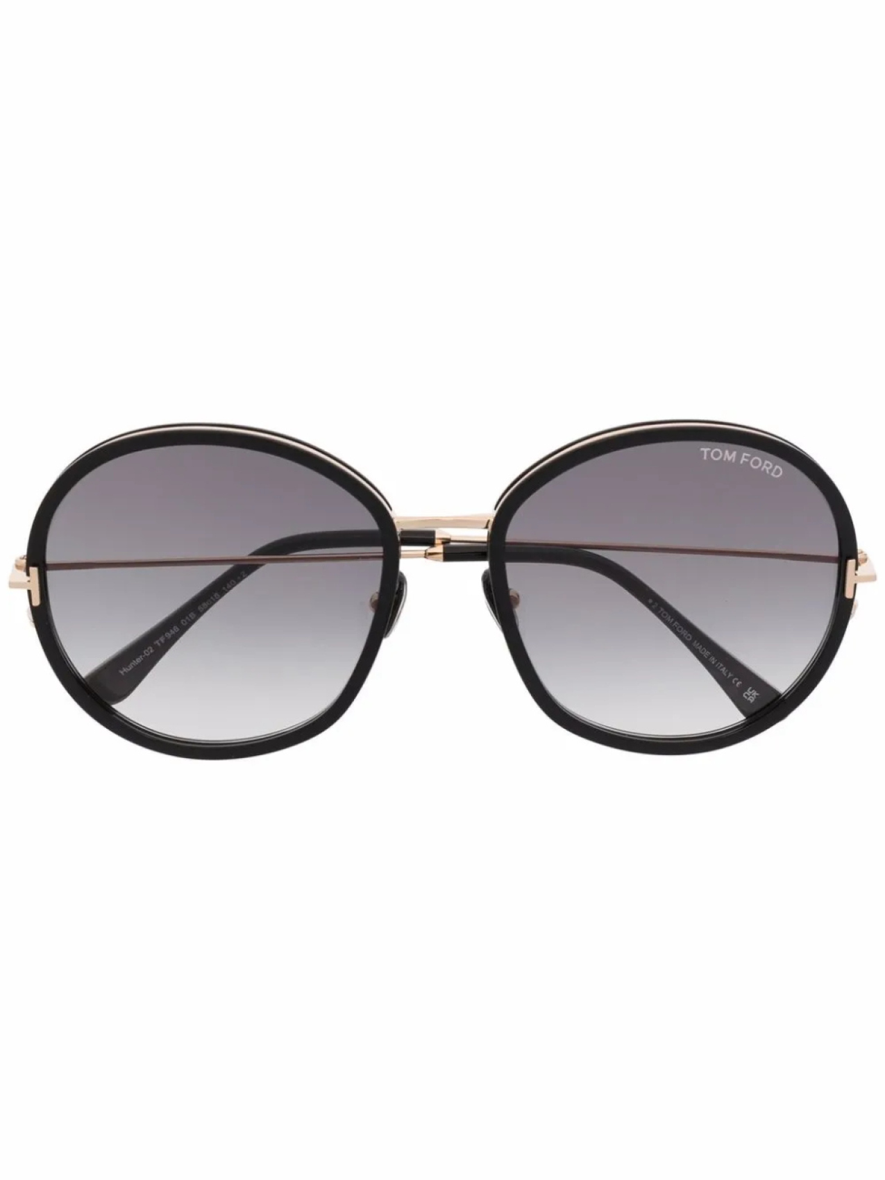 

TOM FORD Eyewear солнцезащитные очки FT0946 в круглой оправе, черный